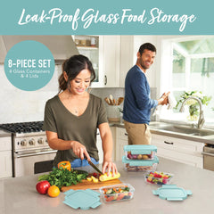 Bentgo Glass Leak-Proof Food Storage Set (8-Piece)